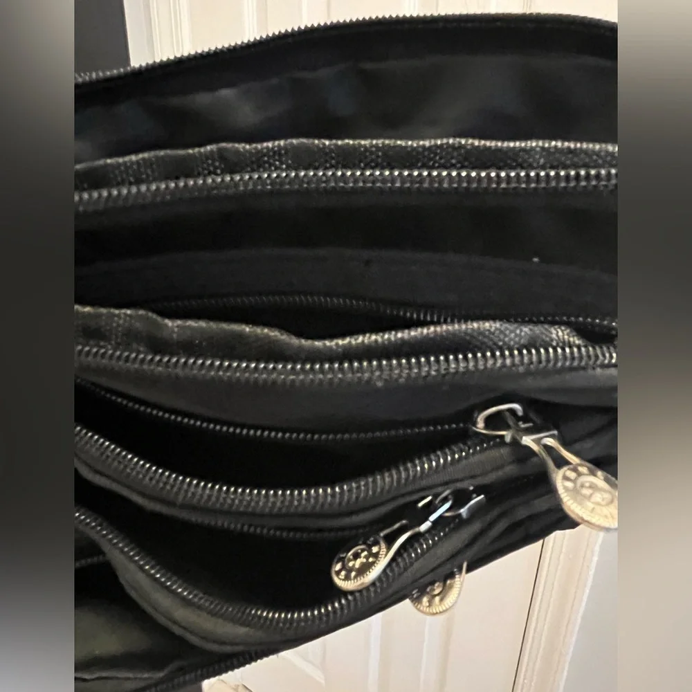 Top Gun Black Extra-Large Messenger/Waist Bag with 7 compartments